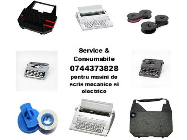 Service si consumabile ptr.masini de scris mecanice si electrice.